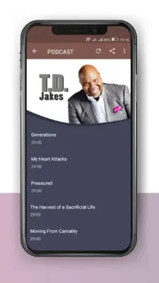 T.D. Jakes Motivation - Sermon android App screenshot 1